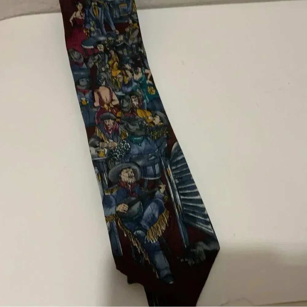 Nature's Museum Collection Men's Tie 100% Silk Red AJ Salon